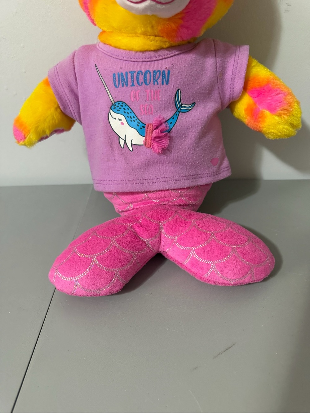 Build-A-Bear Enchanted Mer-Cat Plush Bear Narwhal Shirt 2021 - Picture 6 of 13